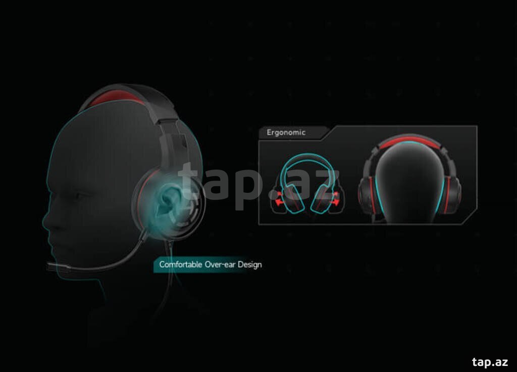 Headphones "Edifier G20 Virtual 7.1 Surround Sound Gaming Headset, Φ50mm unit, 100dB, 20H (6)