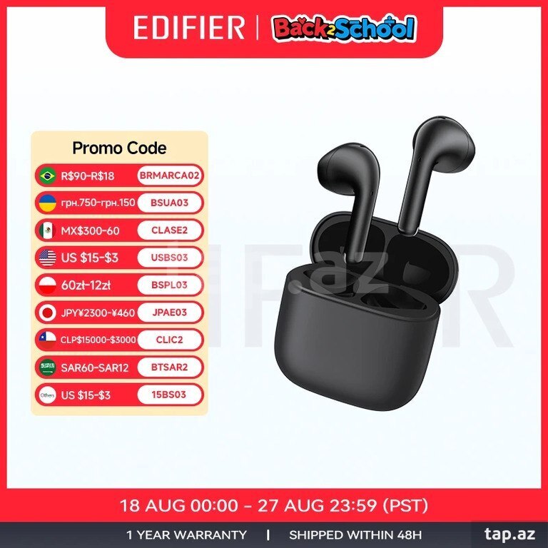 Edifier Headphones X2 Plus Black BT V6.0 (4)