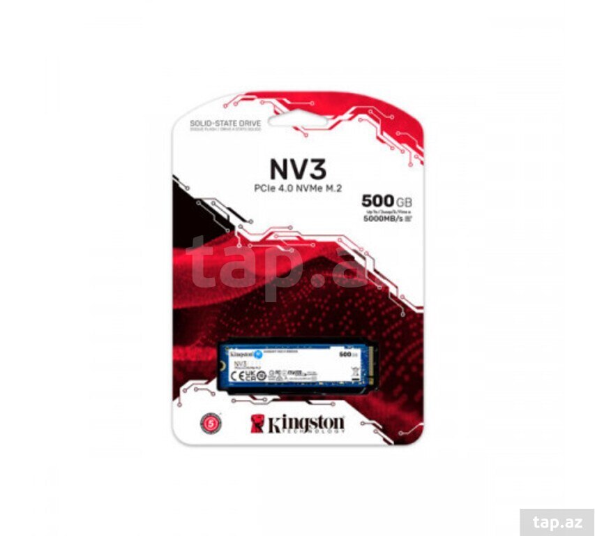 SSD “Kingston NV3 500 GB SNV3S/500G M.2 PCI-E 4.0”
