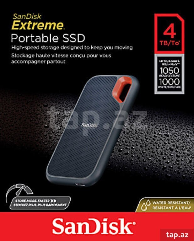 SanDisk Extreme Portable SSD V2 – 4TB | Xarici Yaddaş