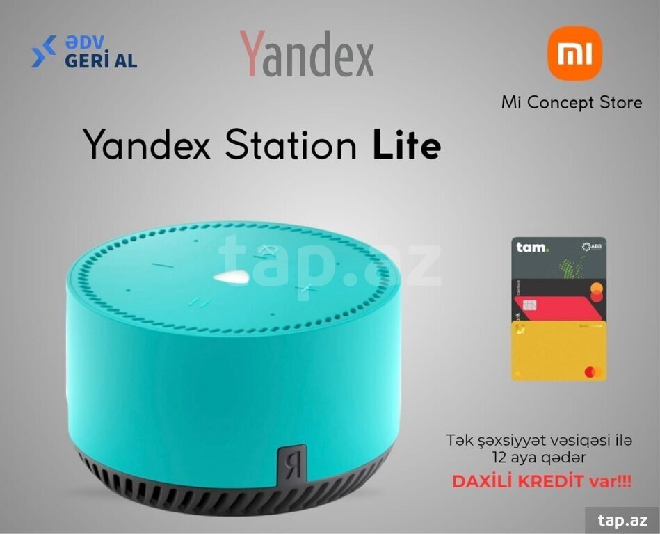 Ağıllı dinamik "Yandex Station Lite Green"