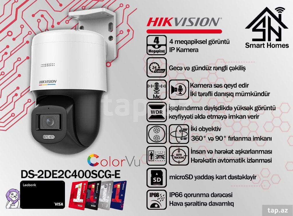 Hikvision IP PT kamerası DS-2DE2C400SCG-E