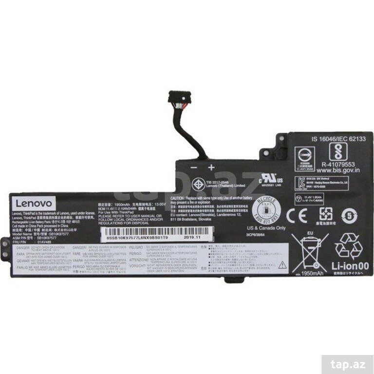 Batareya "Lenovo ThinkPad T470 T480"