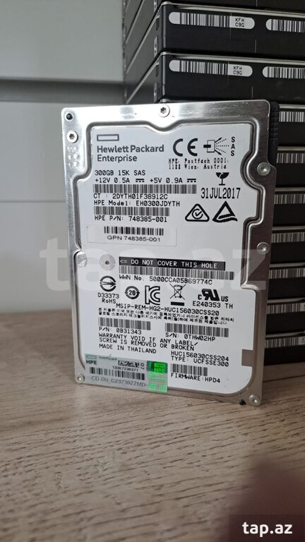 HDD, 300GB 15K 12G