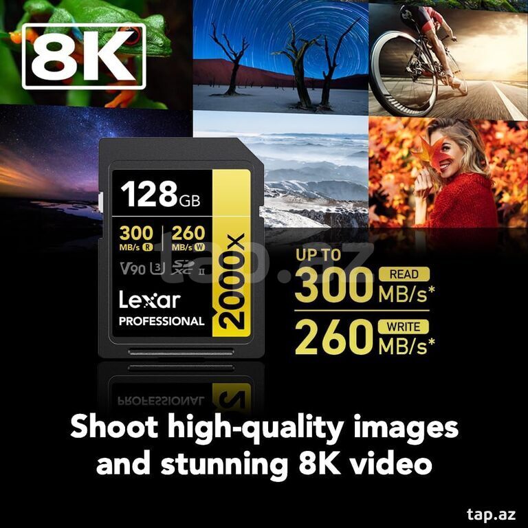 "Lexar Professional 128 GB 2000x" SD yaddaş kartı (2)