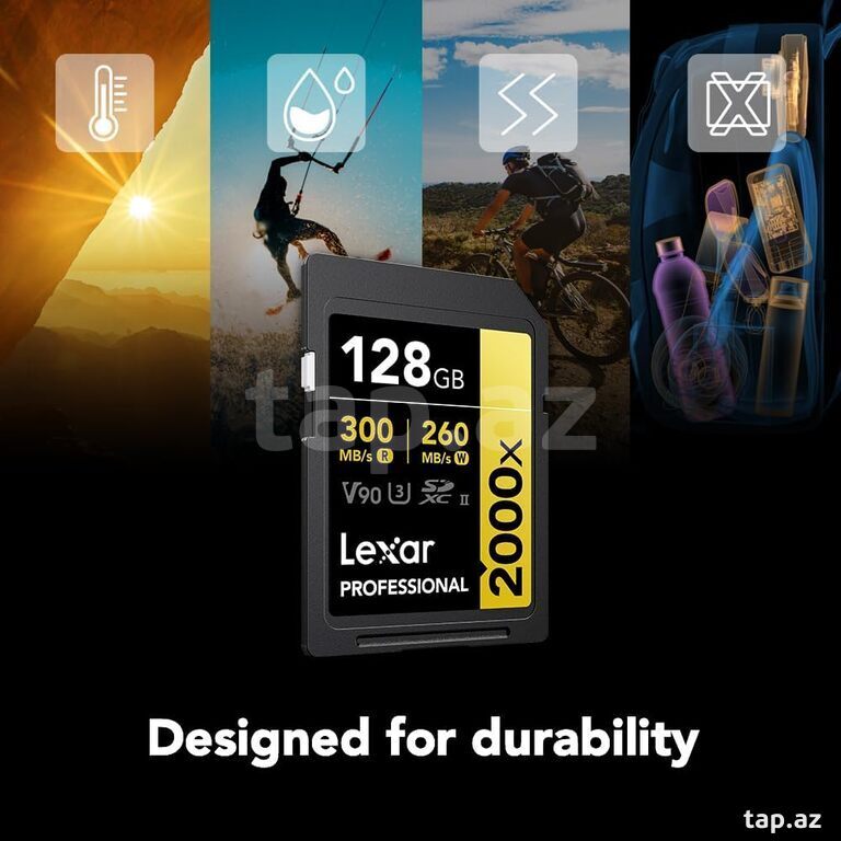 "Lexar Professional 128 GB 2000x" SD yaddaş kartı (4)