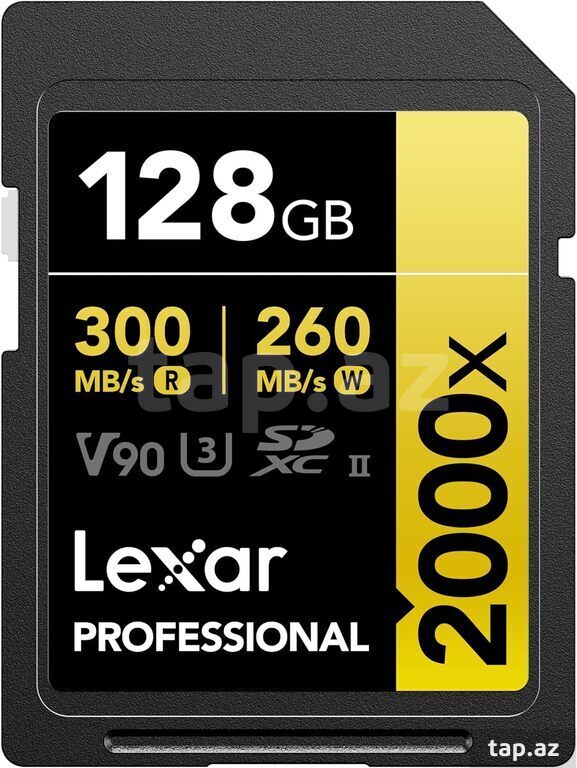 "Lexar Professional 128 GB 2000x" SD yaddaş kartı