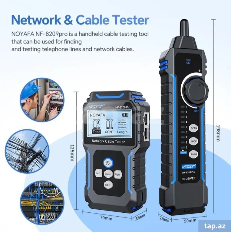 Şəbəkə kabel testeri "NOYAFA NF-8209 PRO" (3)
