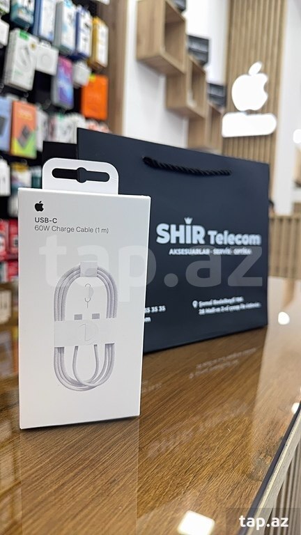 "Apple" kabel 60W USB-C şarj kabeli 1 m
