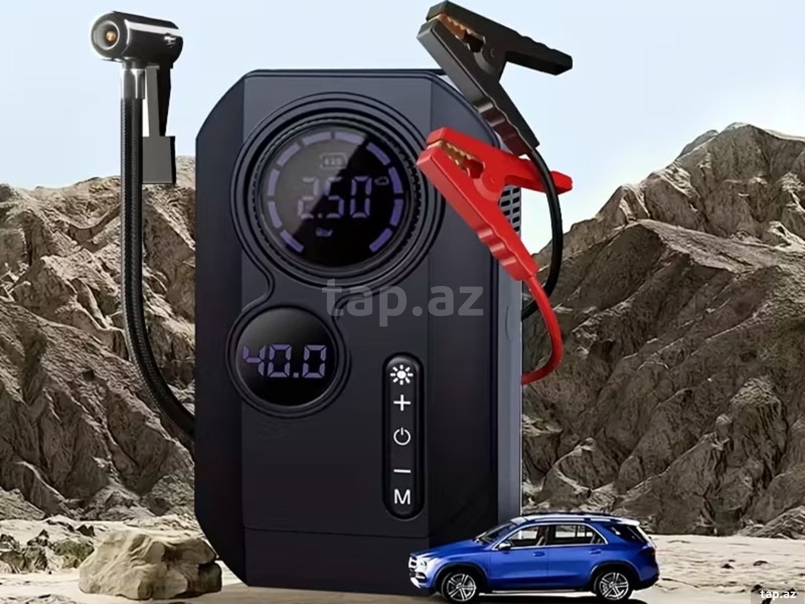 Mühərriki işə salan JUMP STARTER və Təkər Kompressoru
