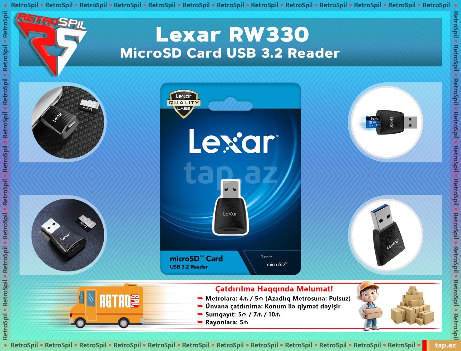 Lexar RW330 MicroSD USB 3.2