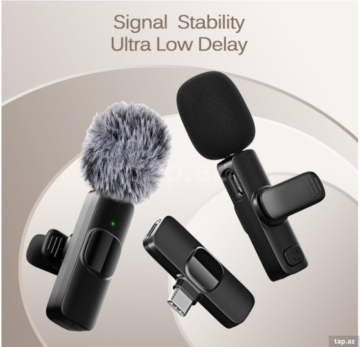 Wireless çüt yaxa mikrofon Typec (2)