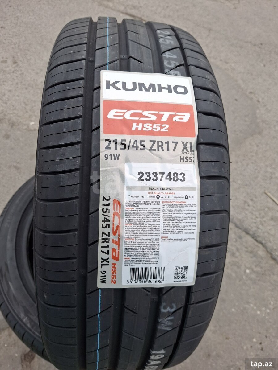 "Kumho" şinləri 215 45 R17