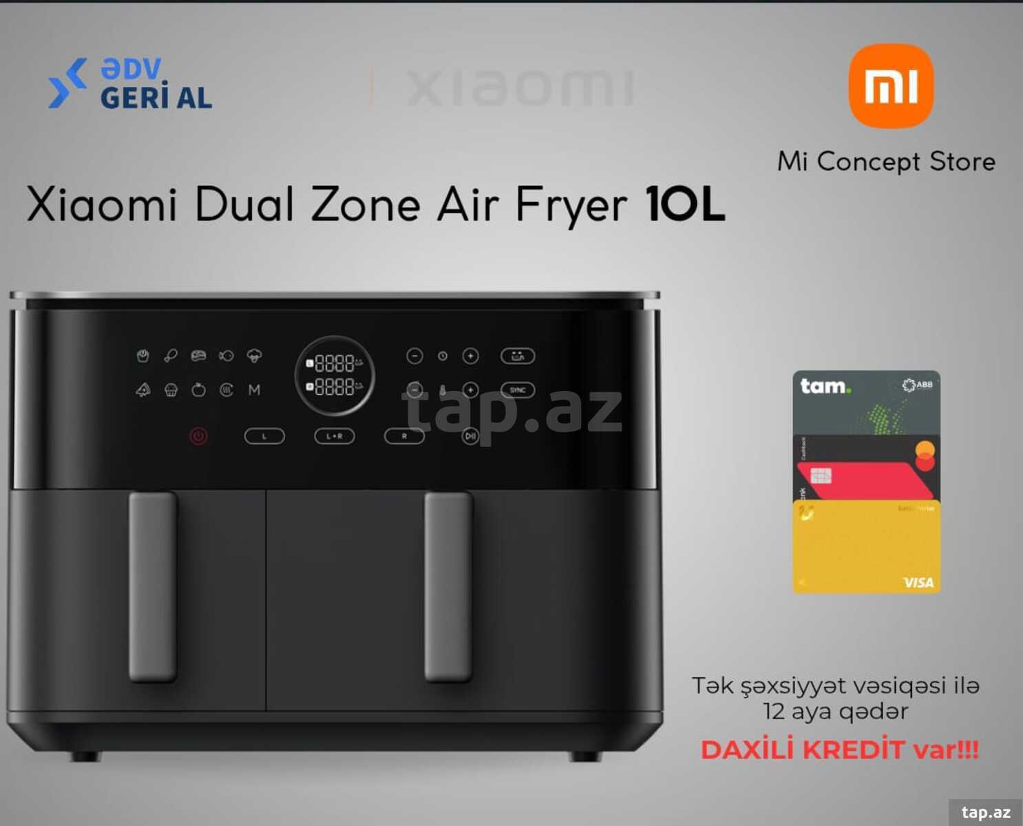 Fritür "Xiaomi Dual Zone Air Fryer 10L"