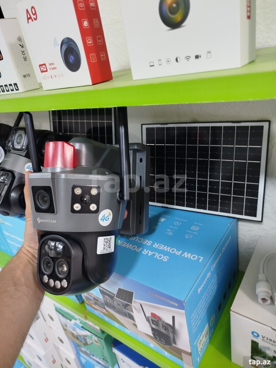 4G Sim kartlı Solar 360° FHD kamera 12MP/4K+64GB (2)