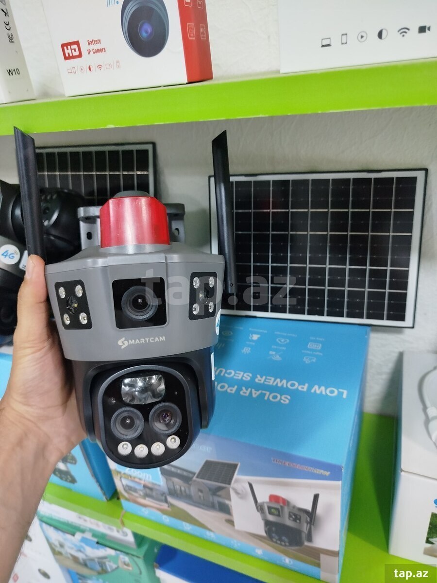 4G Sim kartlı Solar 360° FHD kamera 12MP/4K+64GB