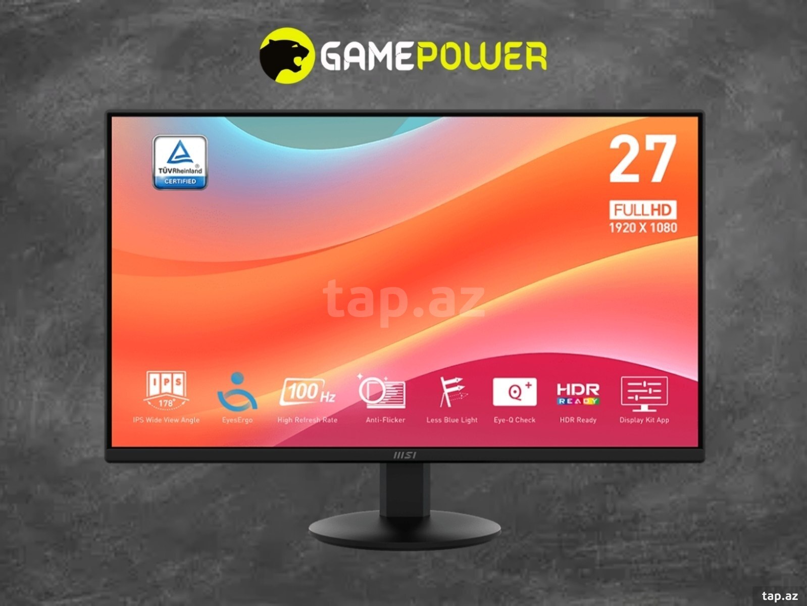 Monitor "MSI PRO 27" 100Hz (MP272L)