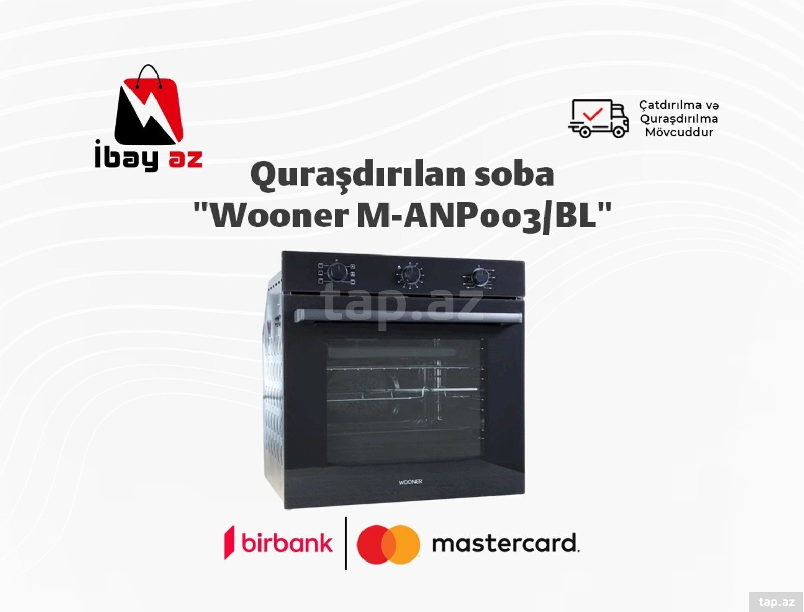 Quraşdırılan soba "Wooner M-ANP003/BL"