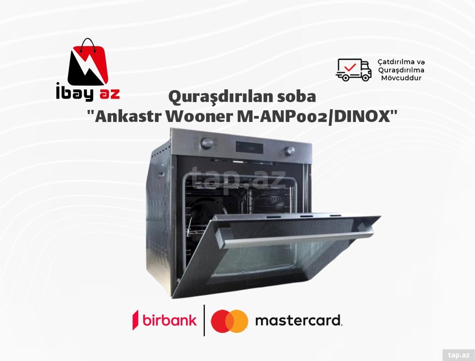 Quraşdırılan soba "Ankastr Wooner M-ANP002/DINOX"