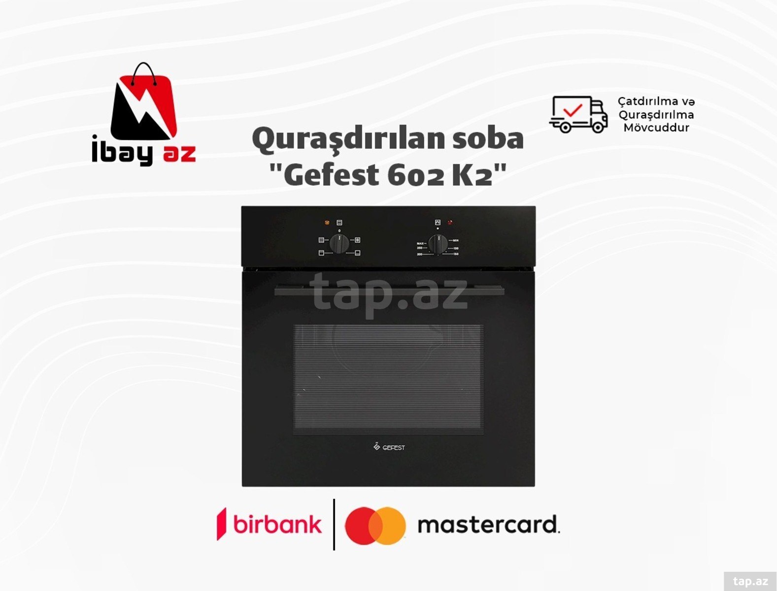 Quraşdırılan soba "Gefest 602 K2"