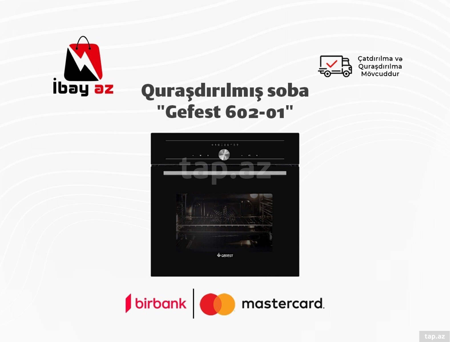 Quraşdırılmış soba "Gefest 602-01"