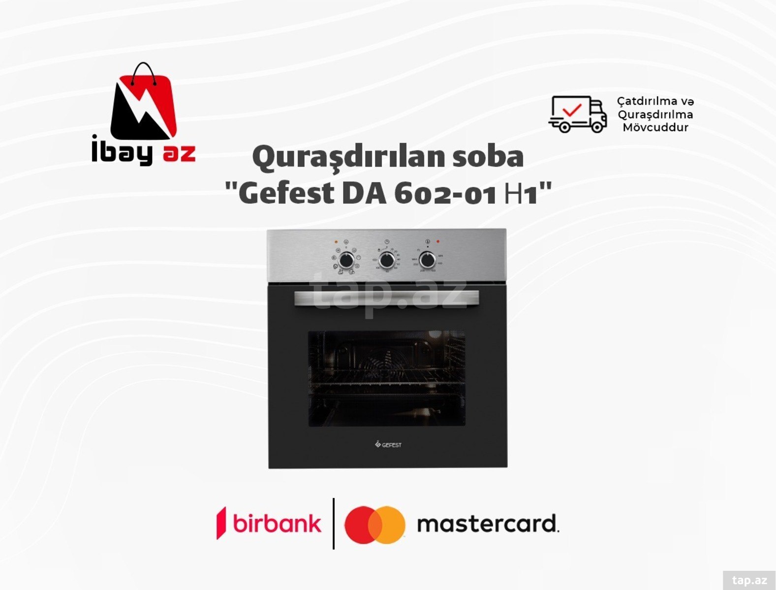 Quraşdırılan soba "Gefest DA 602-01 Н1"