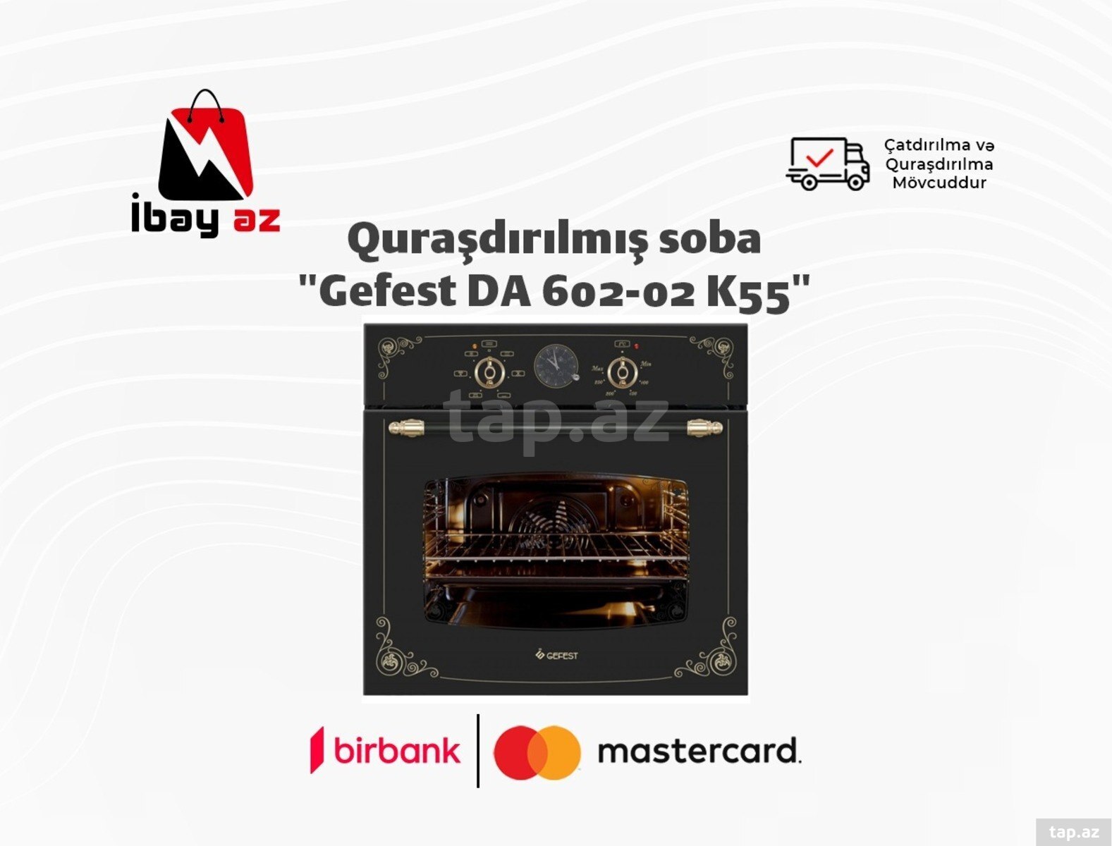 Quraşdırılmış soba "Gefest DA 602-02 K93"