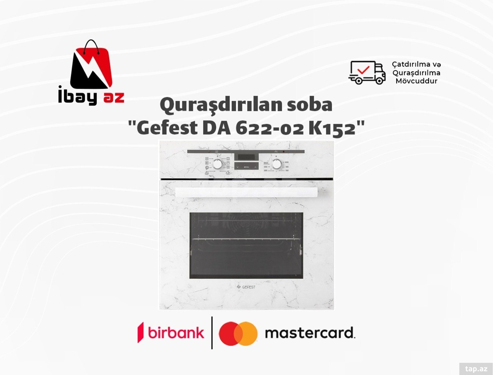 Quraşdırılan soba "Gefest DA 622-02 K152"
