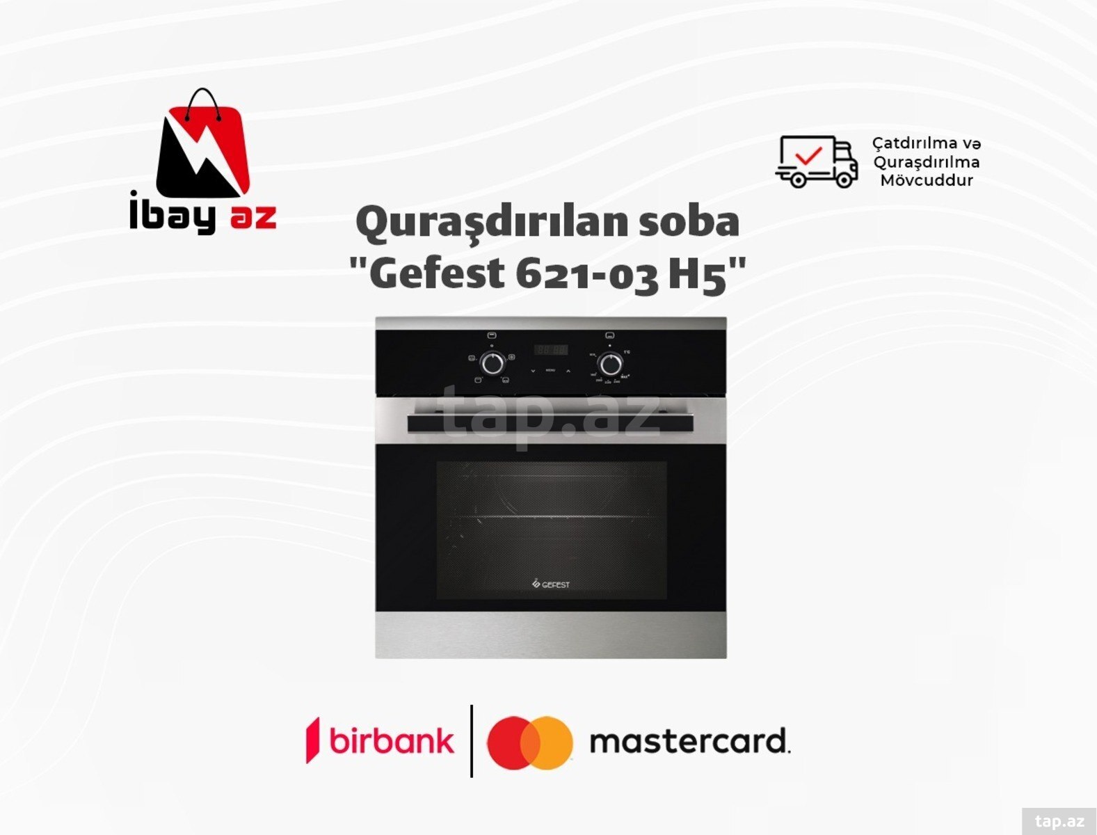 Quraşdırılan soba "Gefest 621-03 H5"