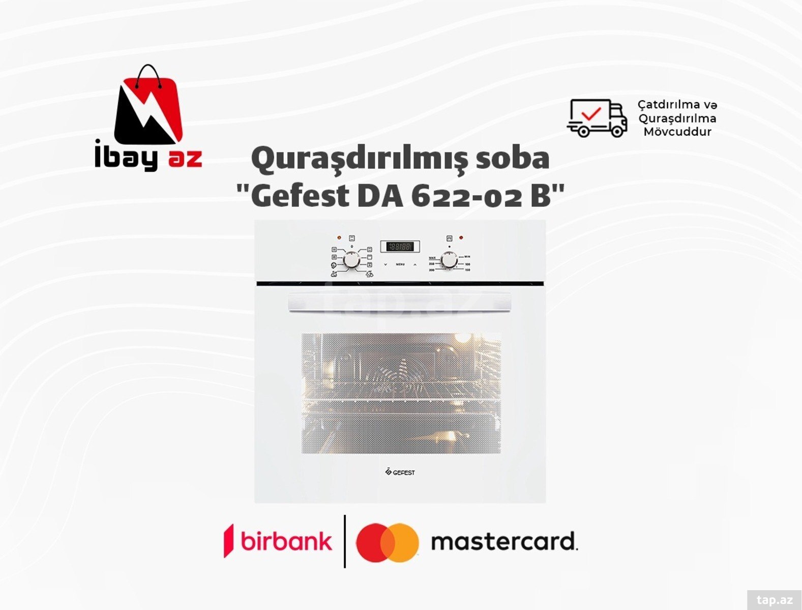 Quraşdırılmış soba "Gefest DA 622-02 B"