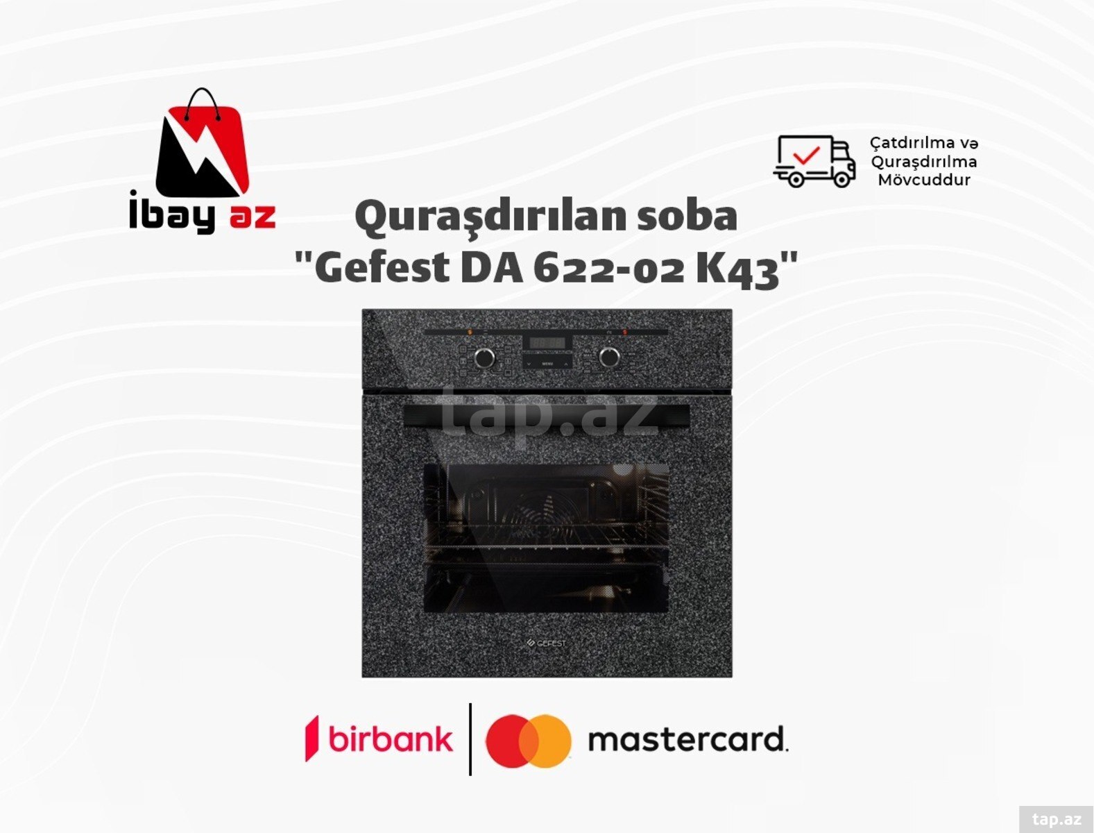Quraşdırılan soba "Gefest DA 622-02 K43"