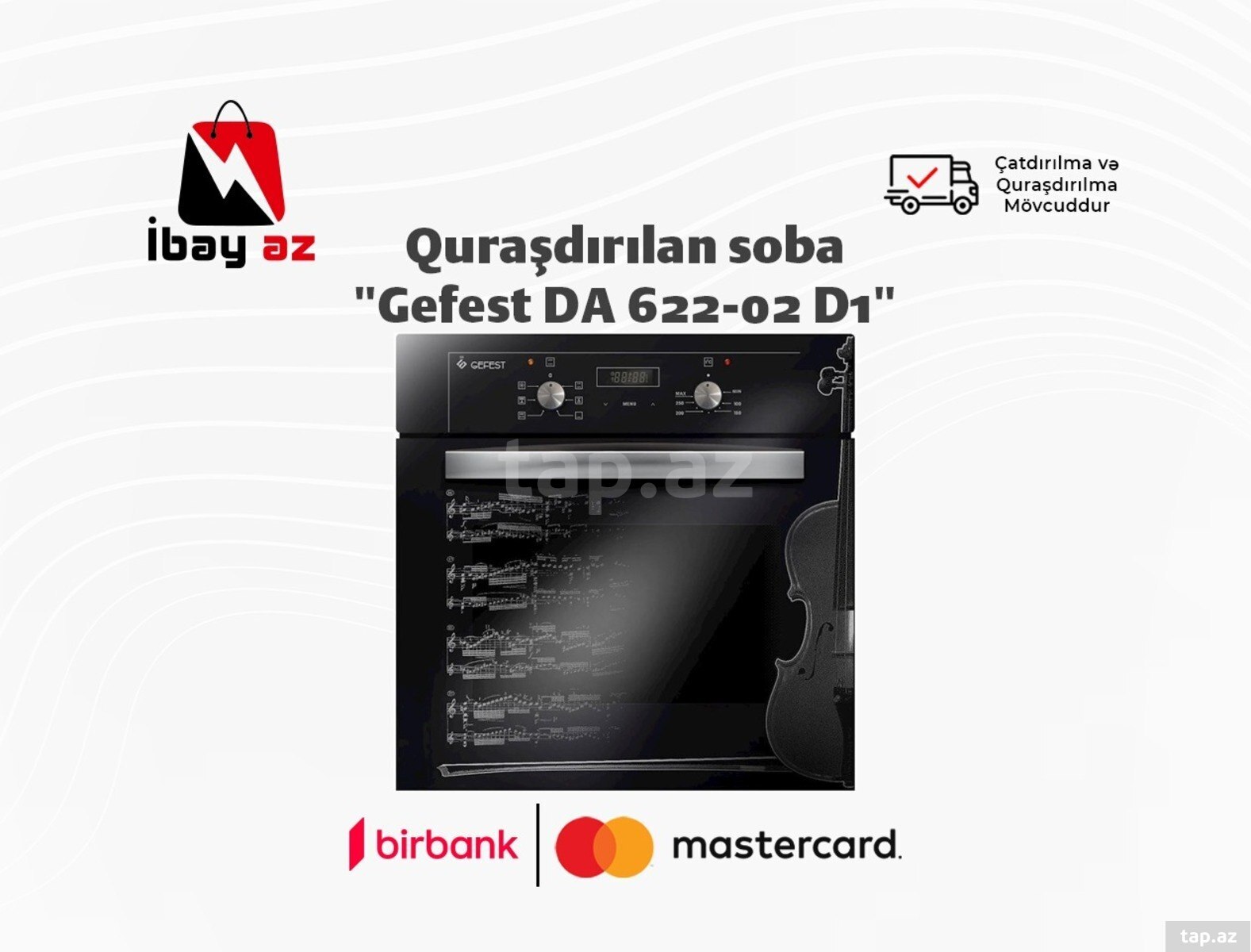 Quraşdırılan soba "Gefest DA 622-02 D1"