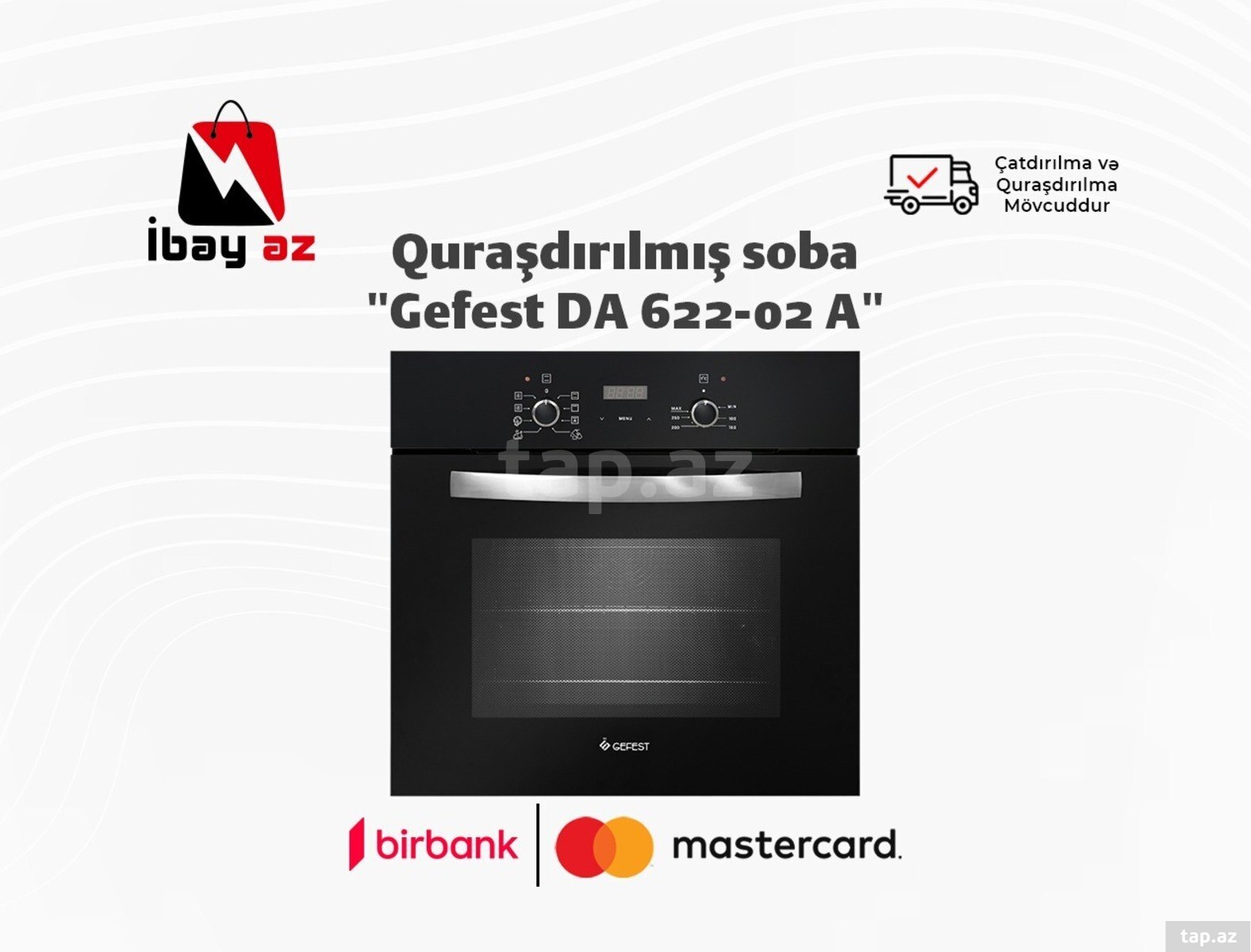 Quraşdırılmış soba "Gefest DA 622-02 A"