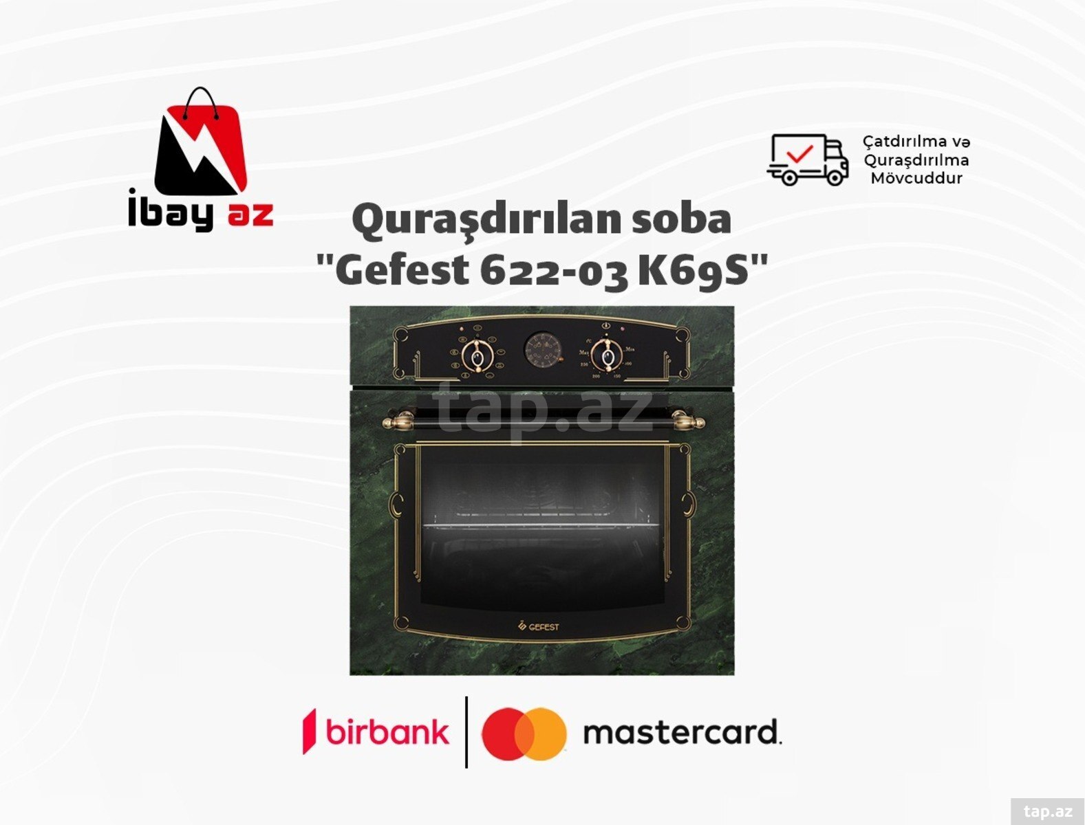 Quraşdırılan soba "Gefest 622-03 K69S"