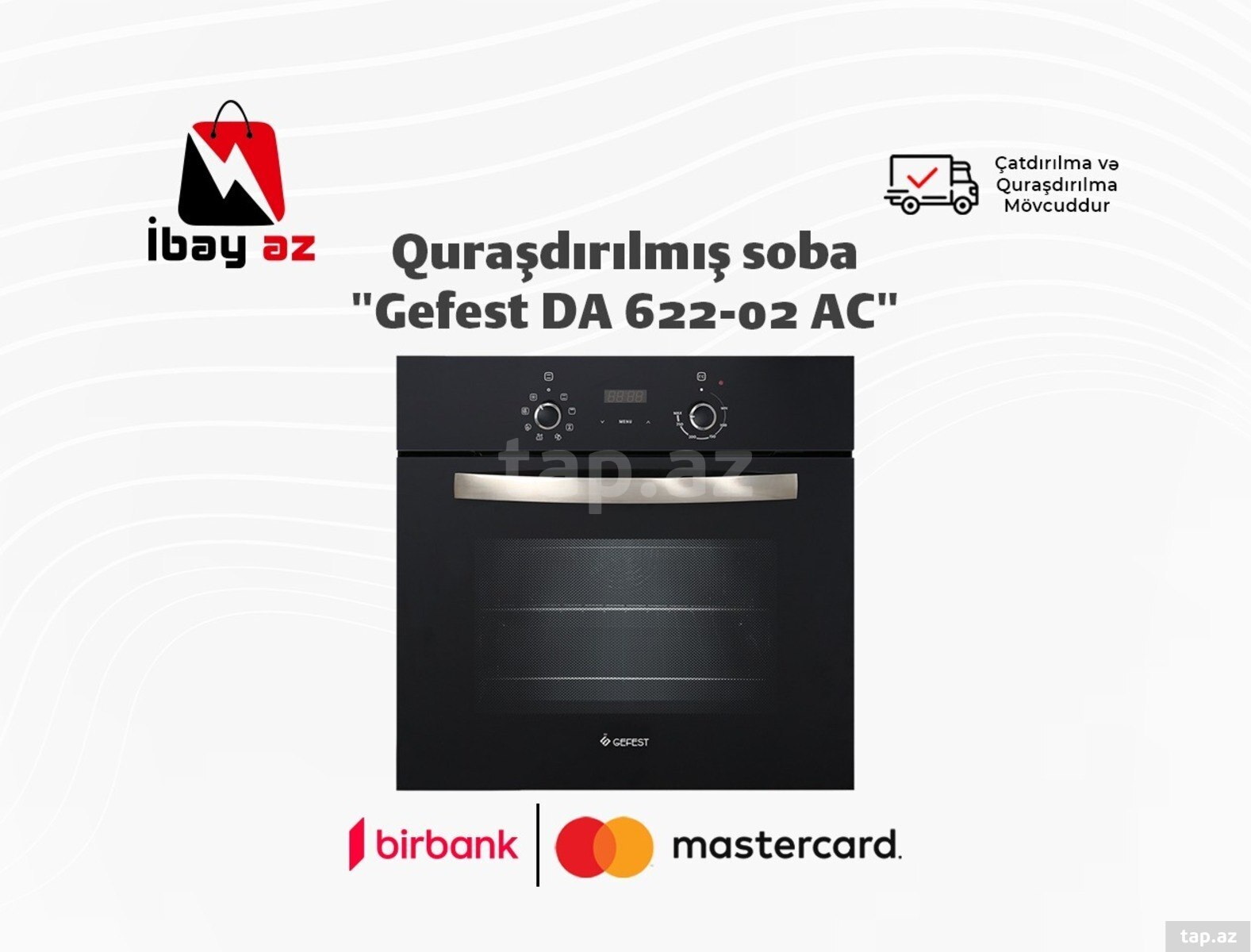 Quraşdırılmış soba "Gefest DA 622-02 AC"