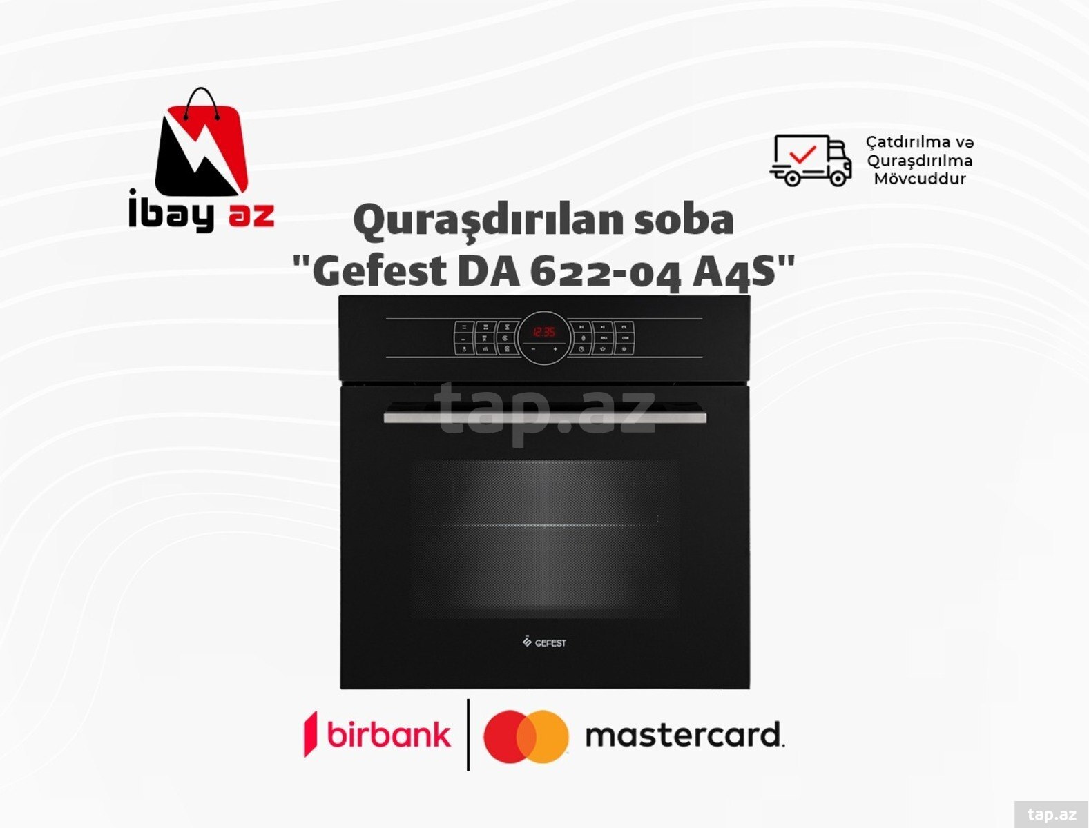 Quraşdırılan soba "Gefest DA 622-04 A4S"