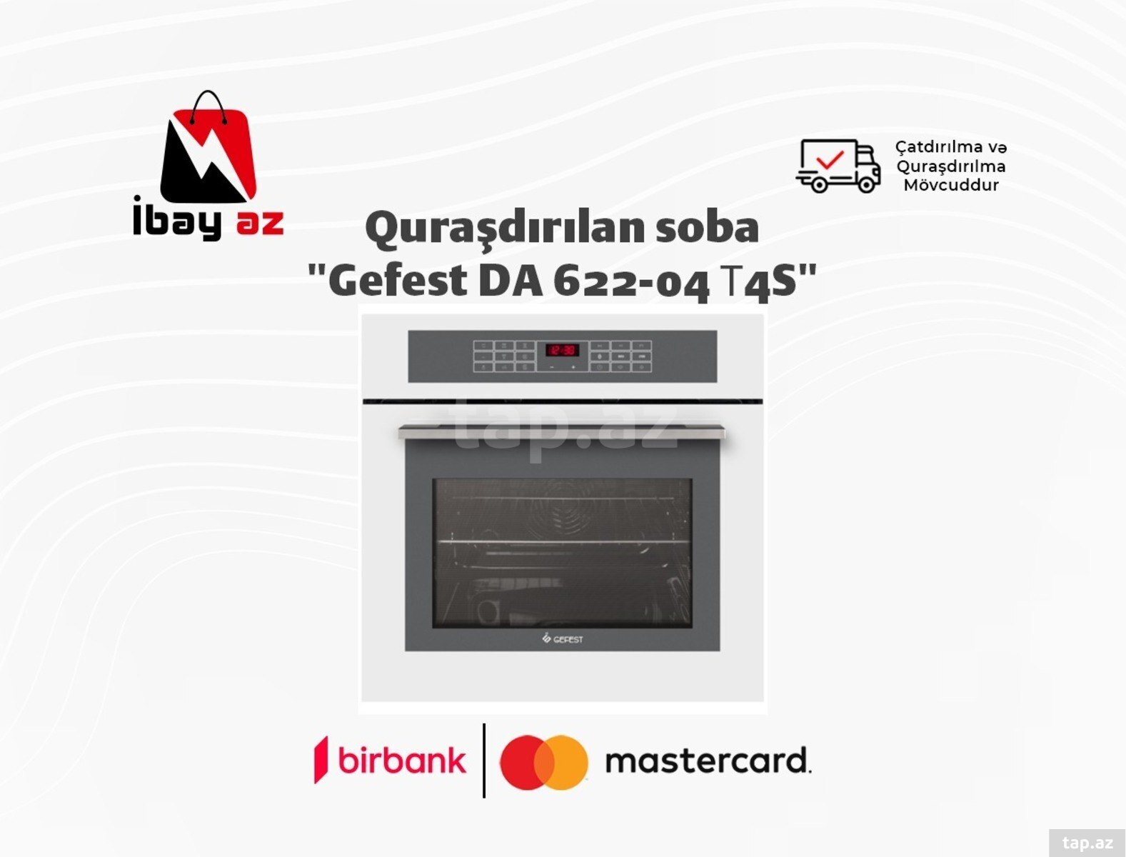 Quraşdırılan soba "Gefest DA 622-04 Т4S"