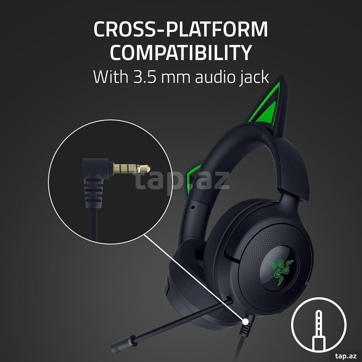 Qulaqlıq "Razer Kraken V3 X Kitty" (7)