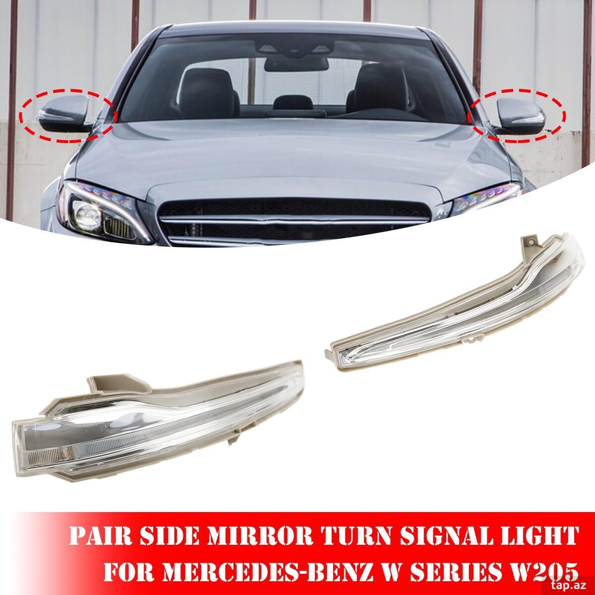 Mercedes W205, Mercedes W213, Mercedes W222" güzgü dönmə işığı (7)