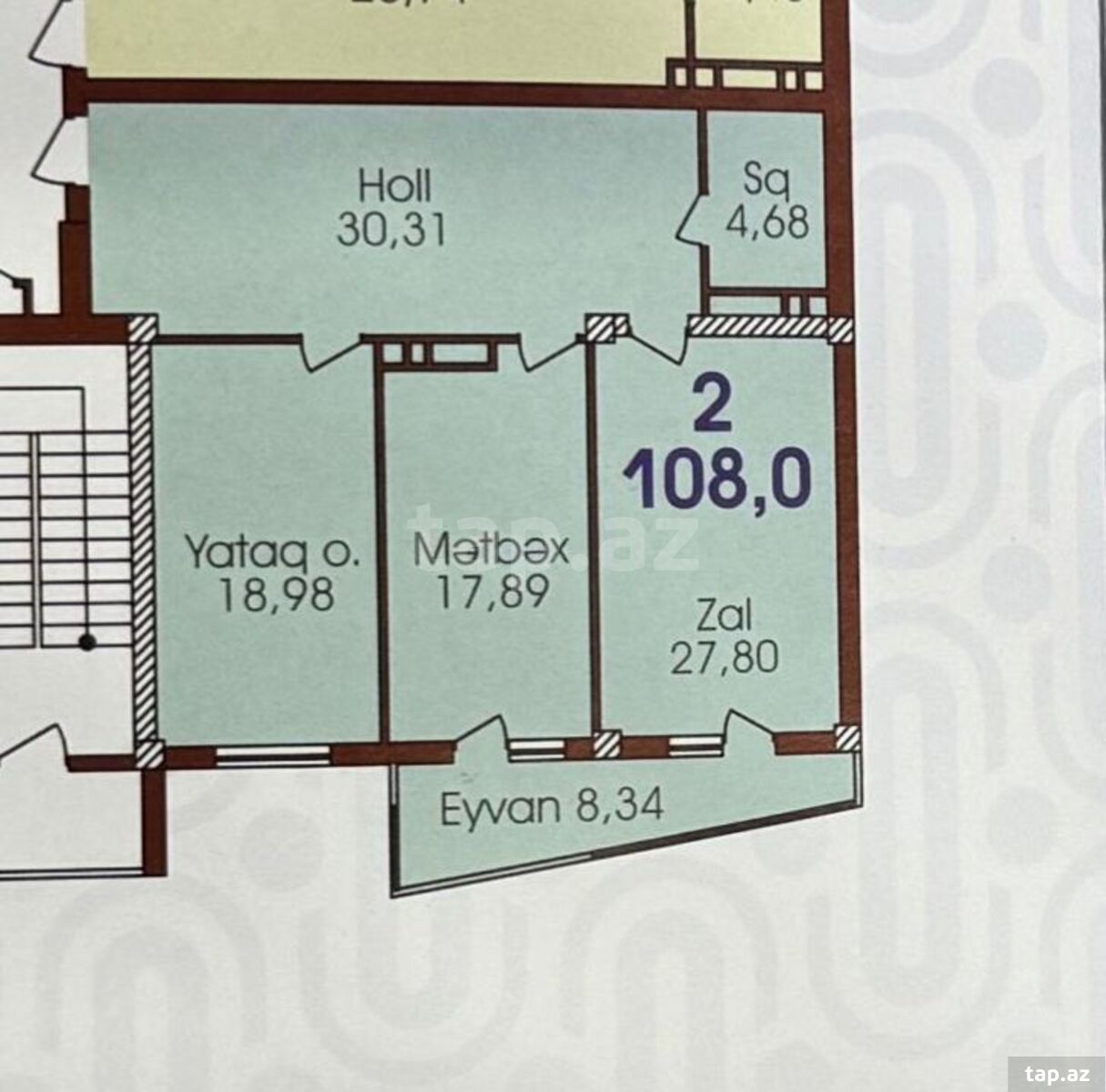 2-otaqlı yeni tikili, Səməd Vurğun küç. 23, 108 m² (4)