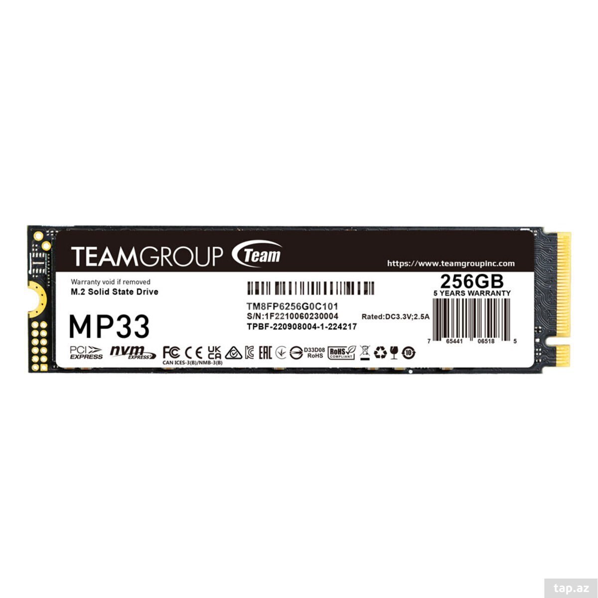 SSD TeamGroup MP33 256GB M2 NVMe PCIe