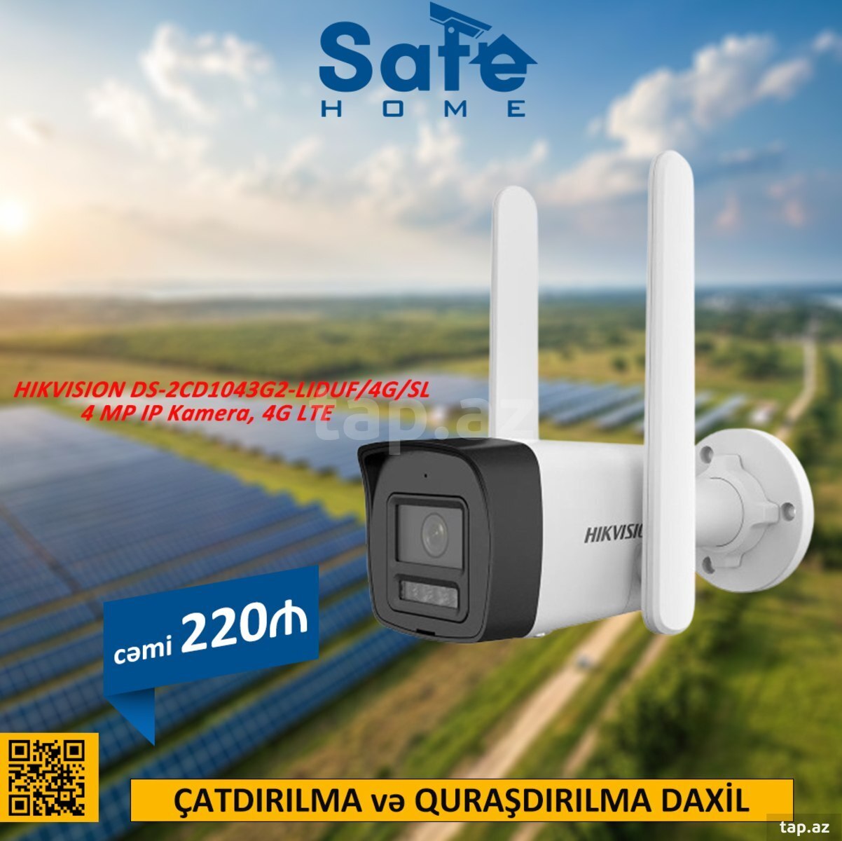 Kamera HIKVISION DS-2CD1043G2-LIDUF 4G SL 4 MP IP Kamera, 4G LTE