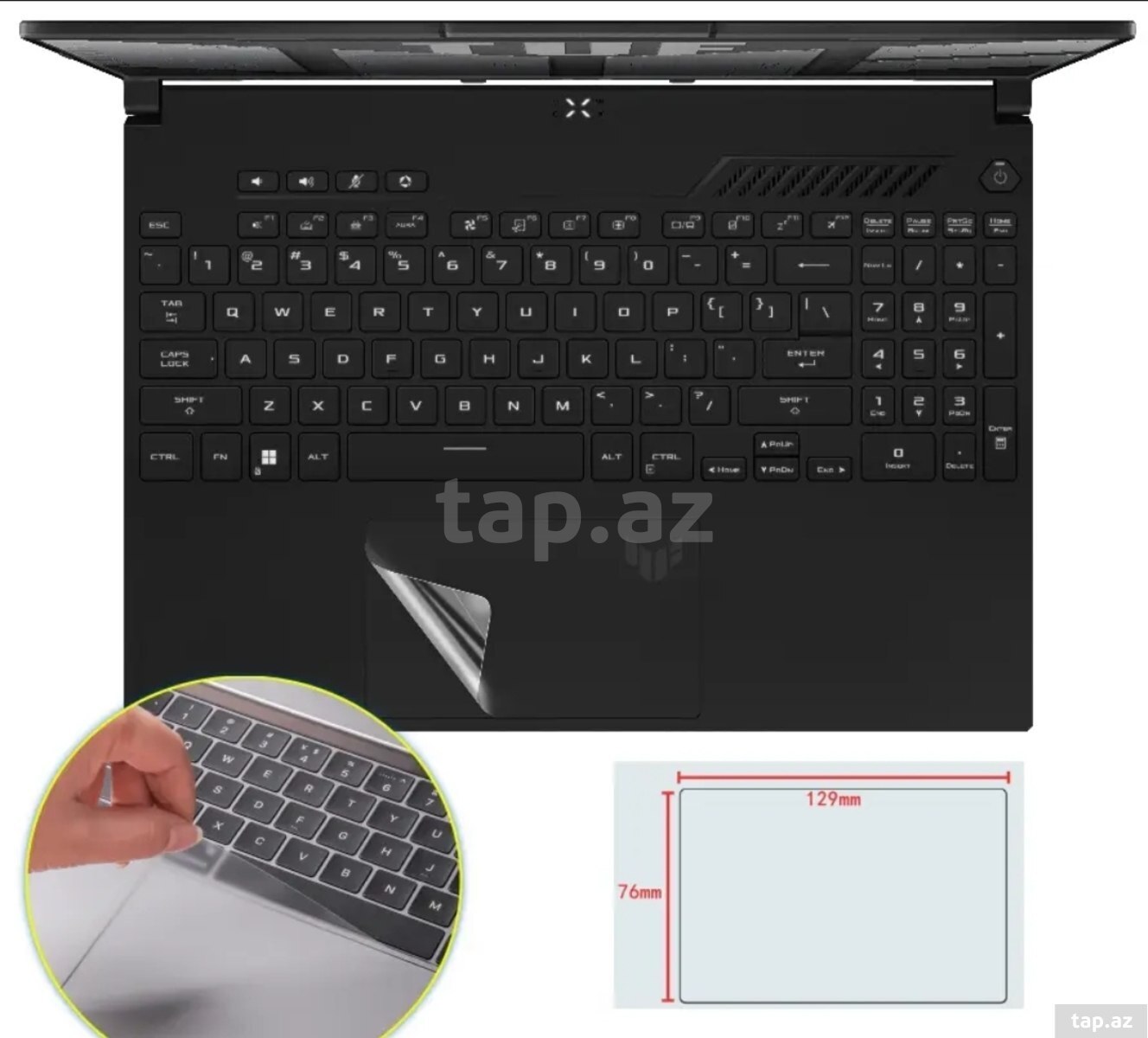 Laptop touchpad qoruyucusu