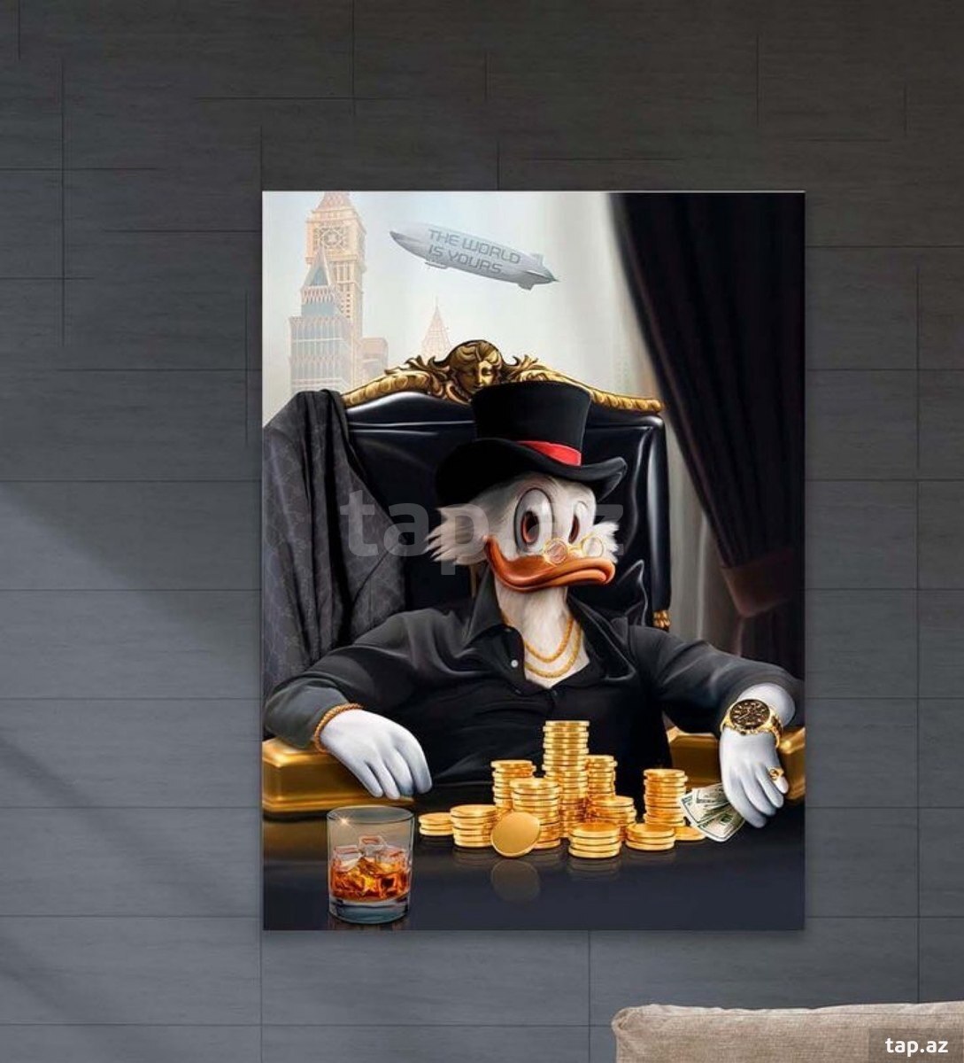 Şüşə və kətan tablo