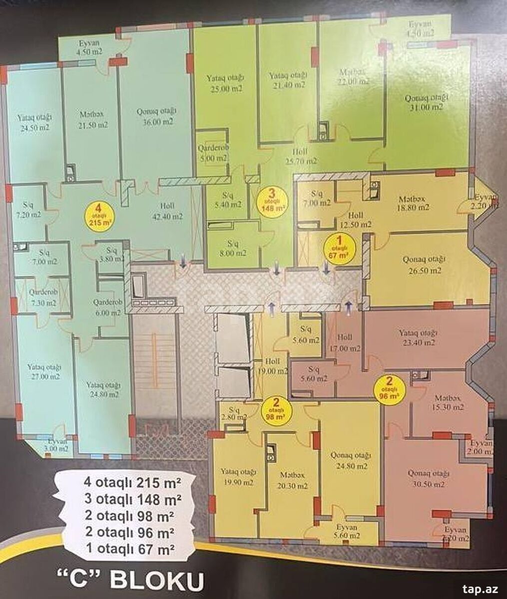 4-otaqlı yeni tikili, Azadlıq m., 150 m² (4)