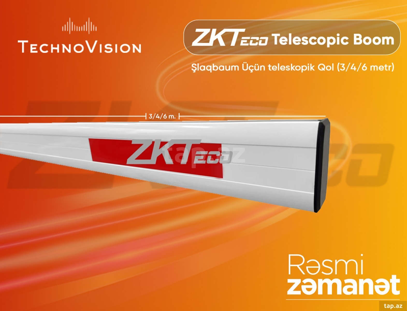 ZKTeco Telescopic Boom 6m.