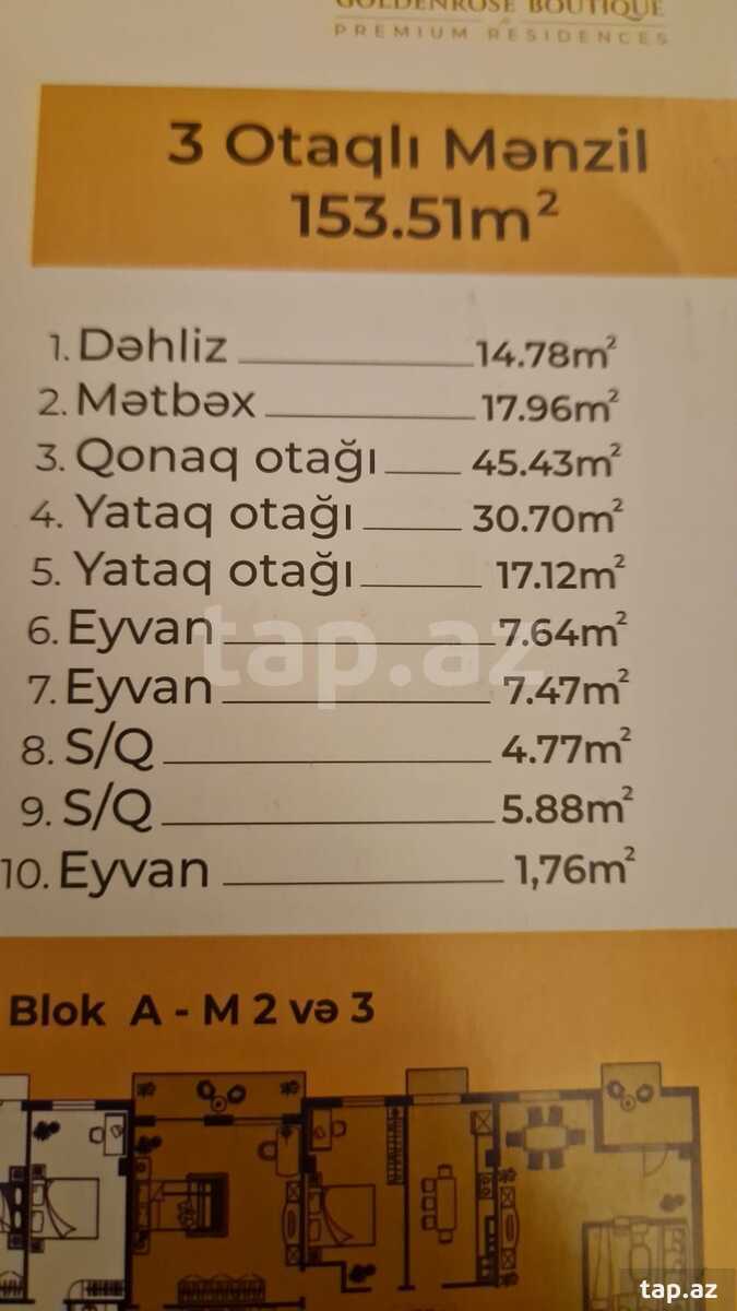 3-room apartment for sale, Narimanov, Baku