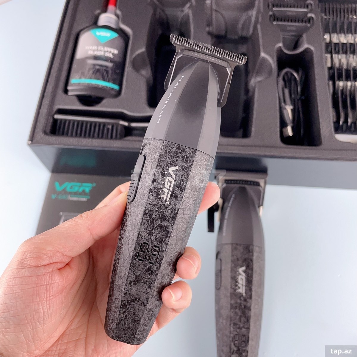 Professional təraş aparatı dəsti VGR 640 2500MAH 9000RPM Ceramic Blades Cord/Cordless (23)