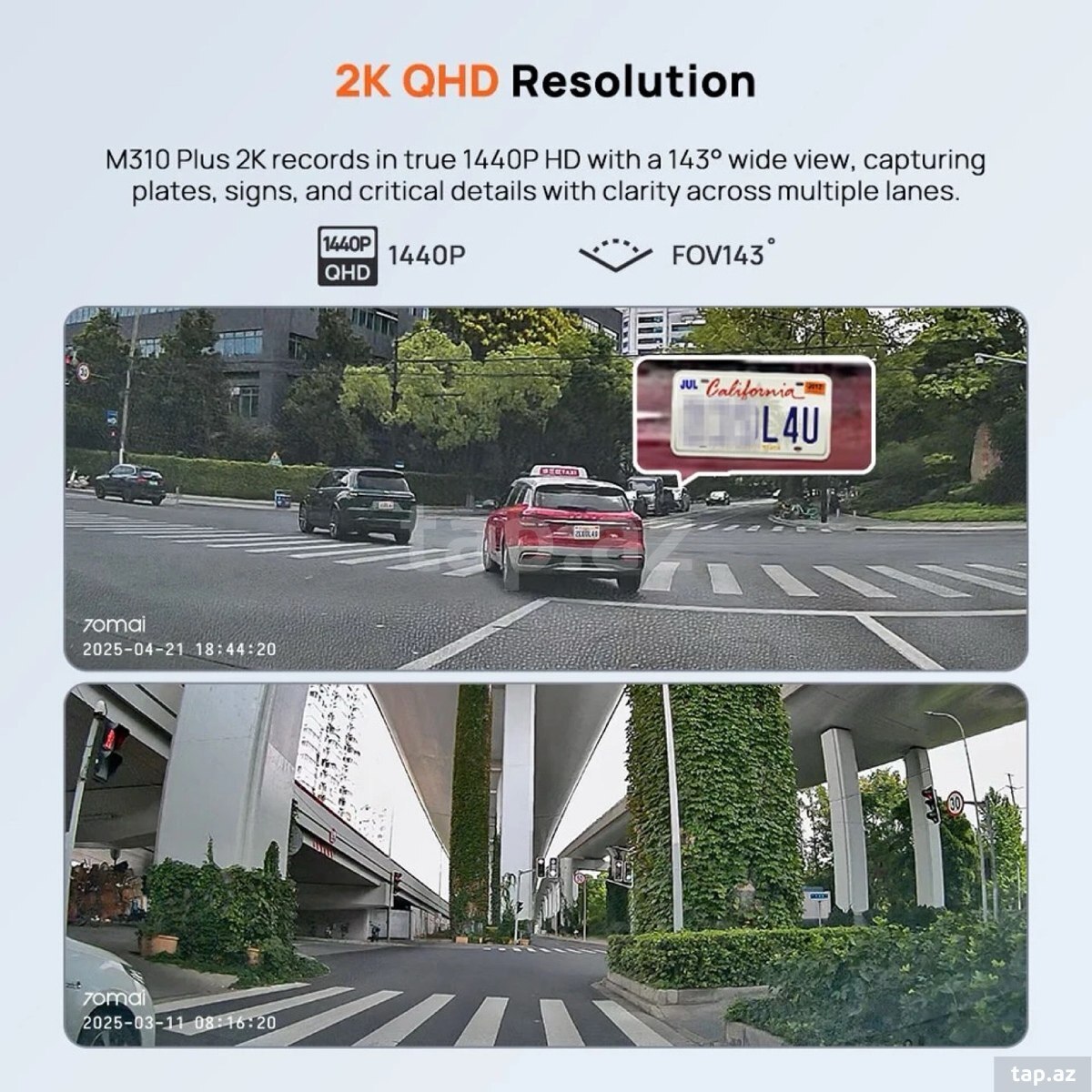 Xiaomi 70Mai M310 Plus 2K Ultra HD WiFi (10)
