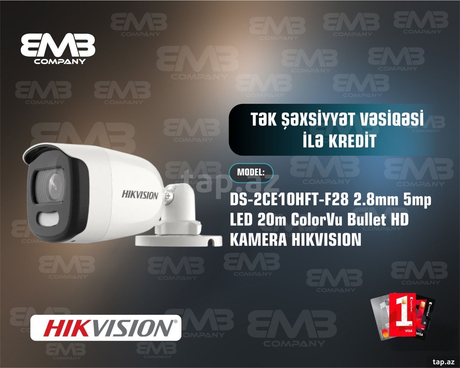 DS-2CE10HFT-F28 2.8mm 5MP LED20m